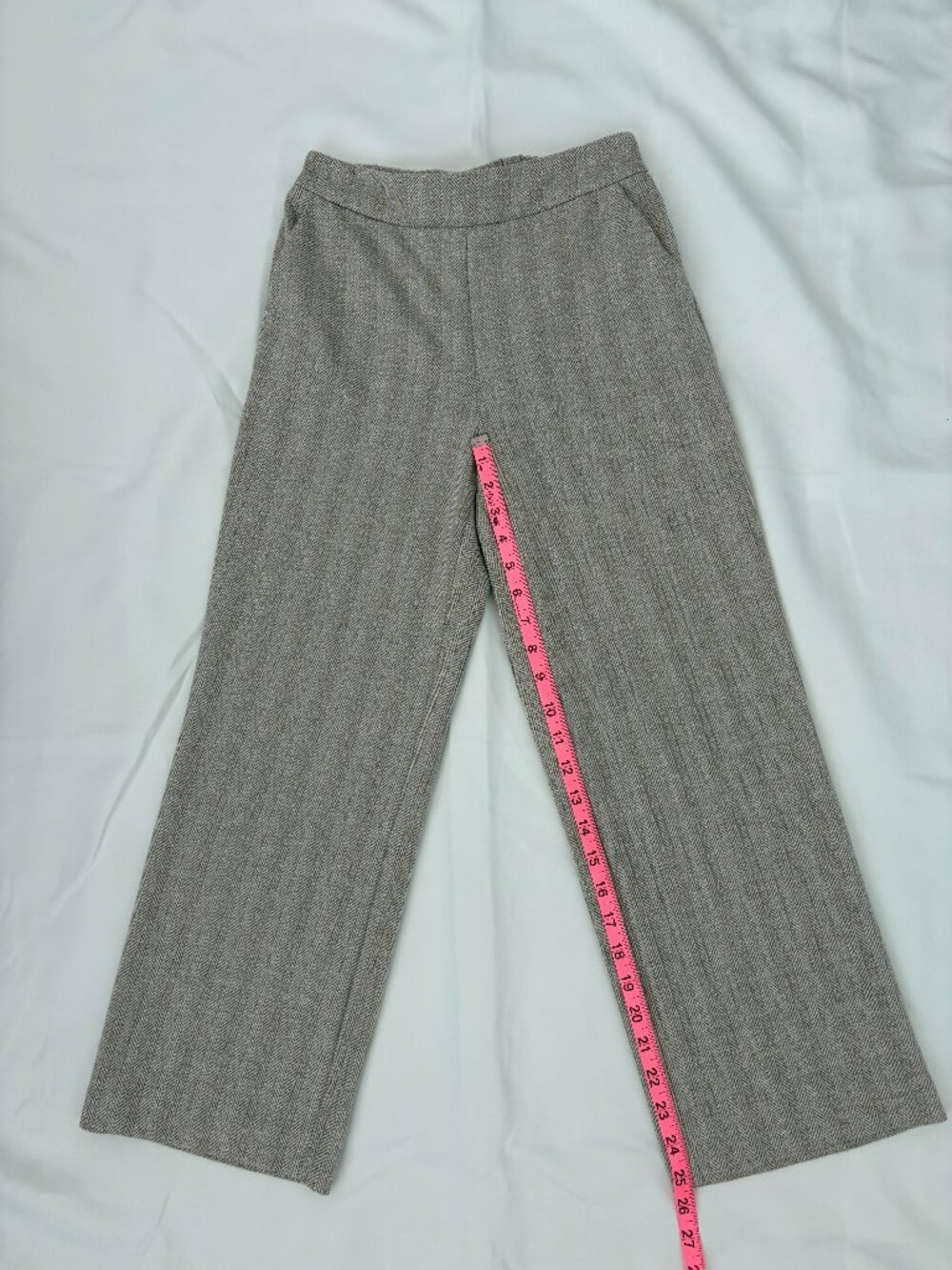 Petite Principle Herringbone Taupe Dress Pants | XSP